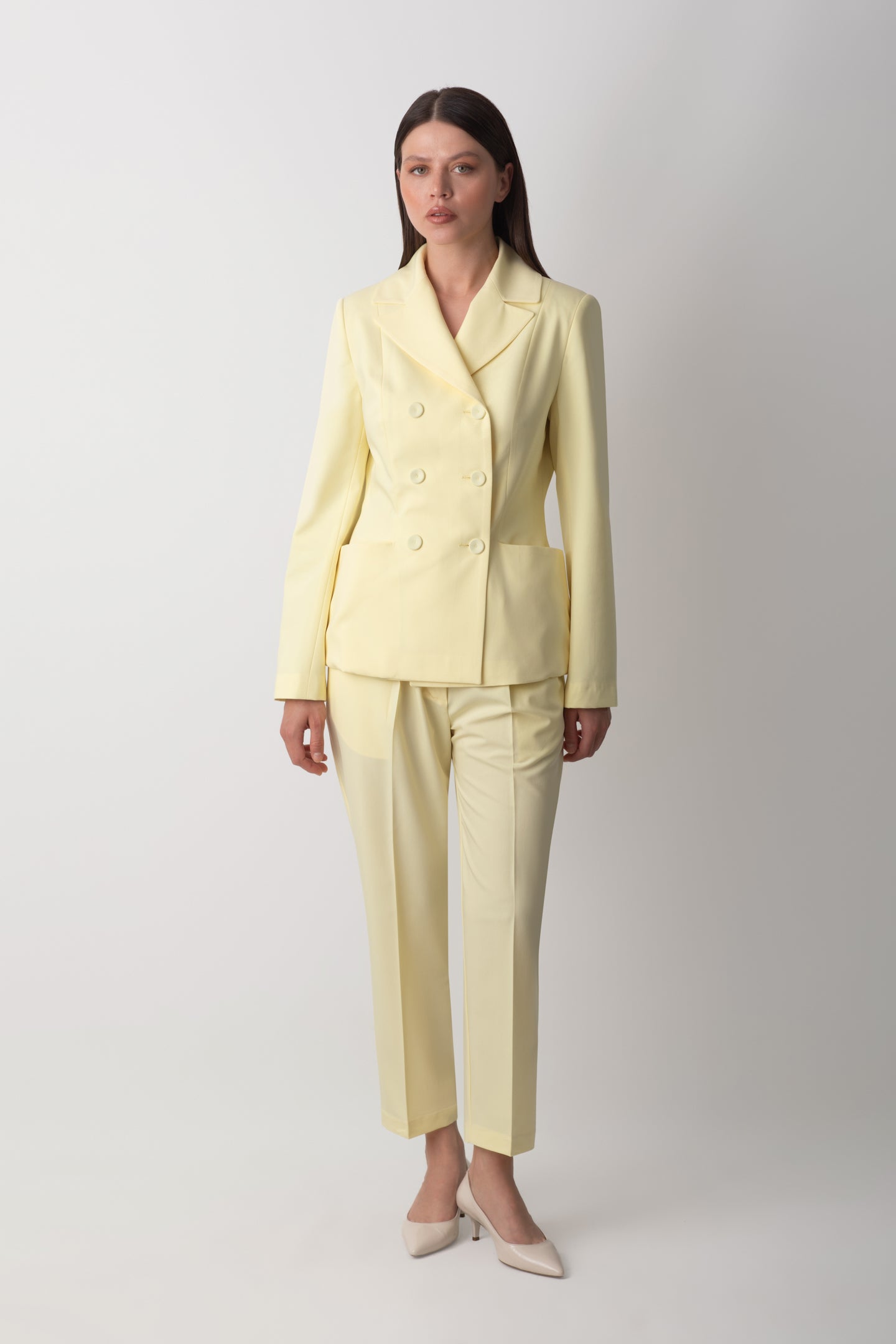 YELLOW BUTTER JACKET WITH POCKETS
