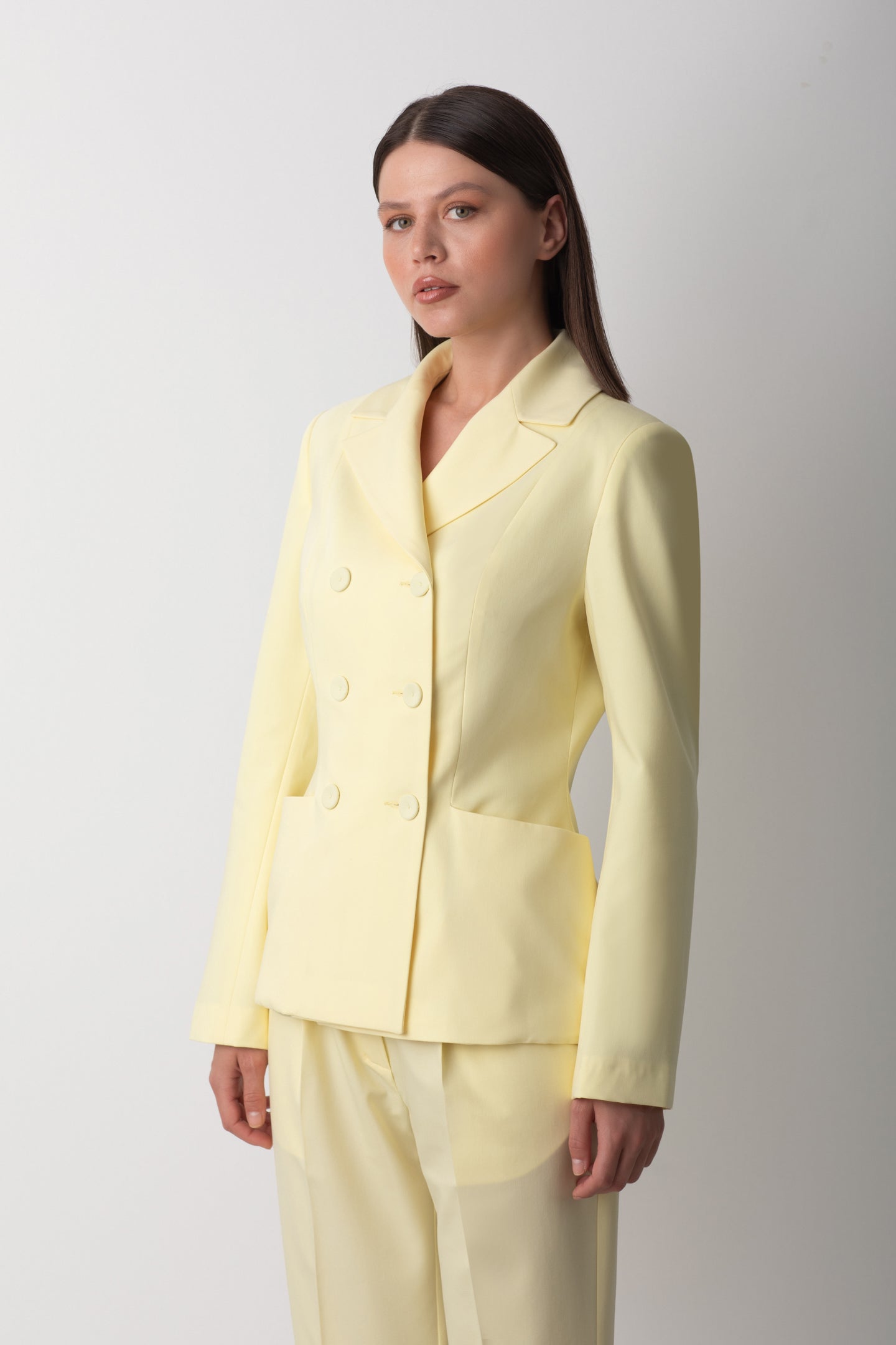 YELLOW BUTTER JACKET WITH POCKETS