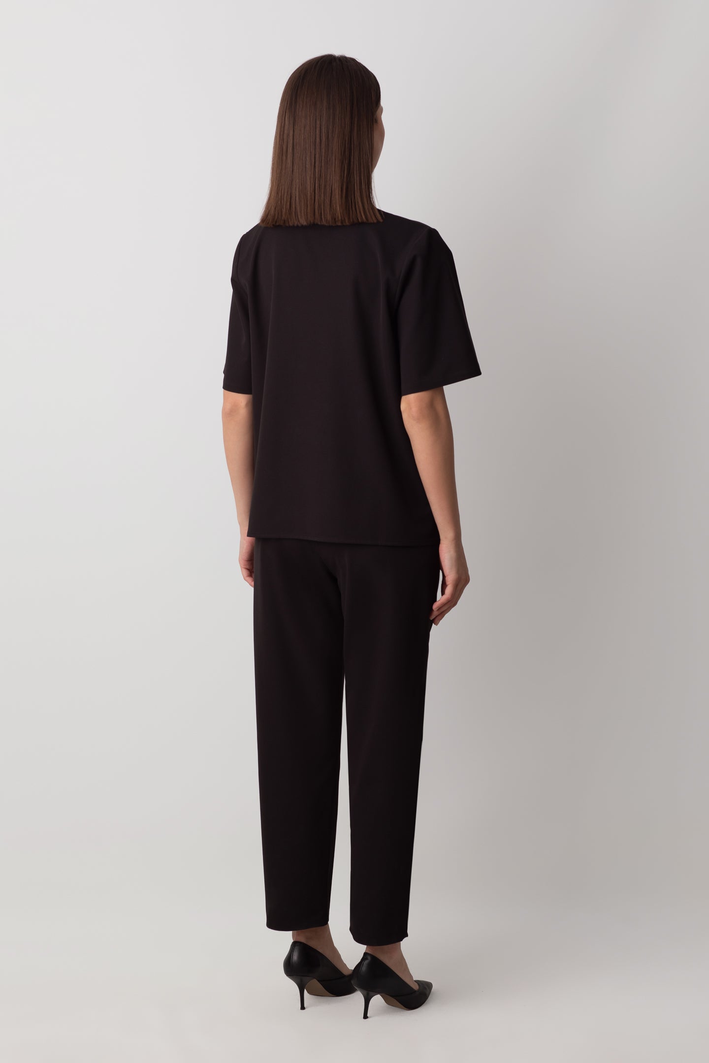 DRAPED BLACK SHIRT