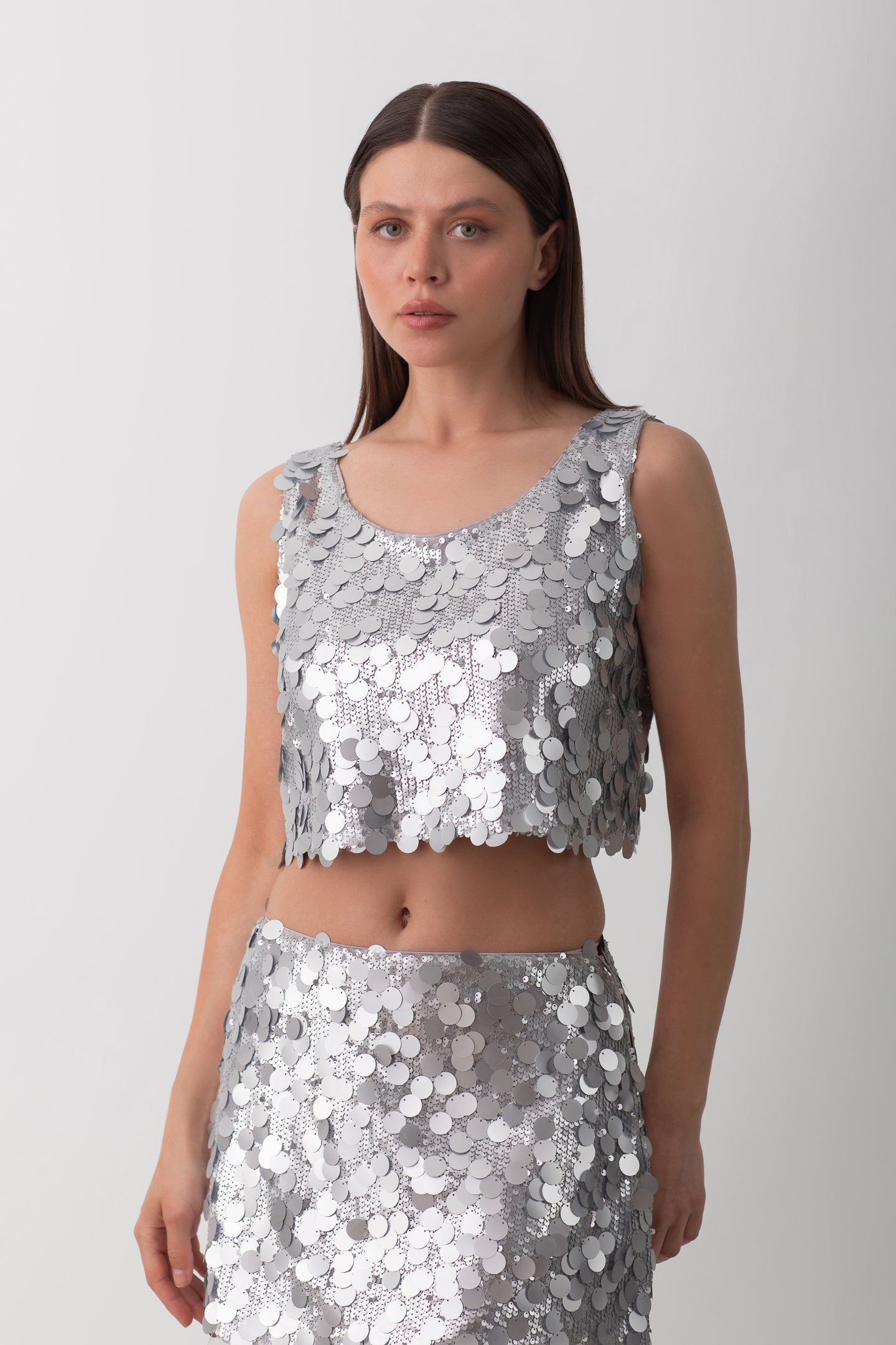 BLOUSE SILVER SEQUIN