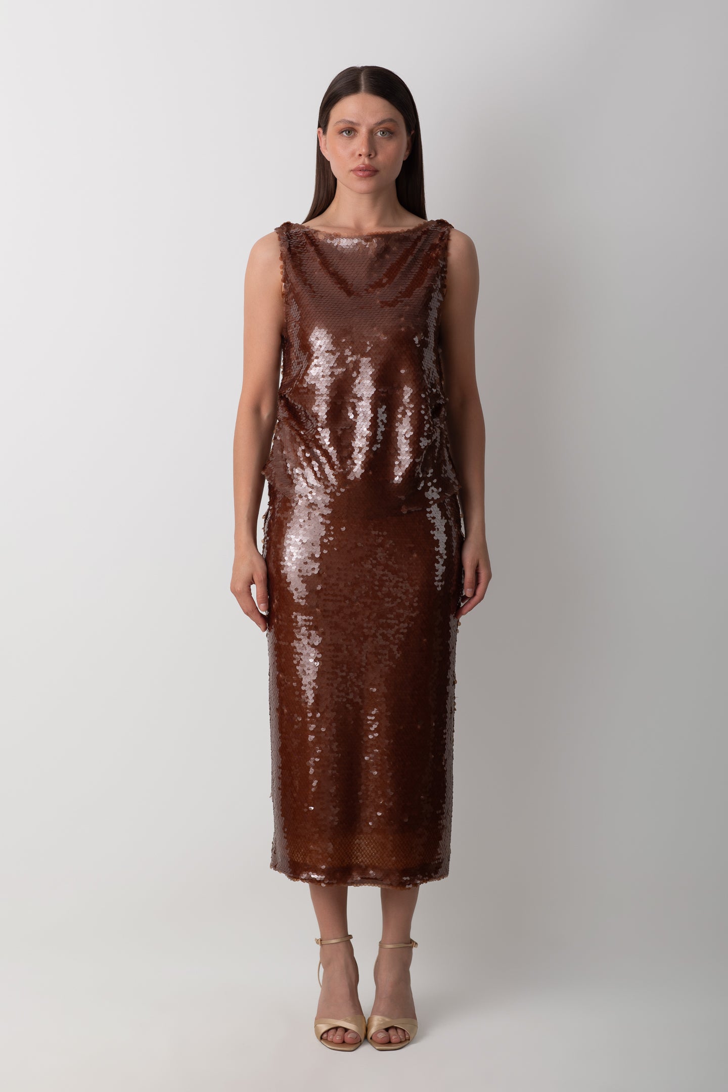 SKIRT BROWN SEQUIN