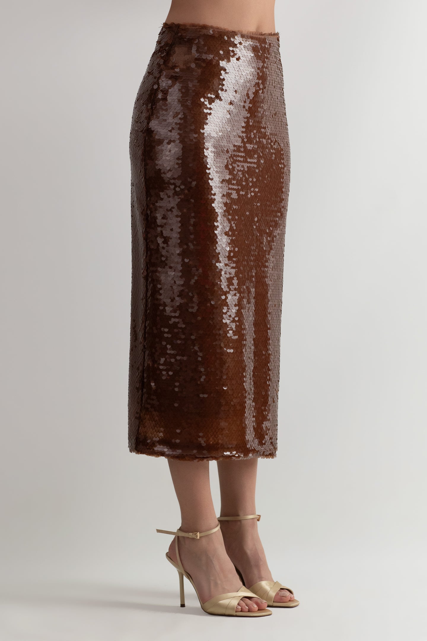 SKIRT BROWN SEQUIN